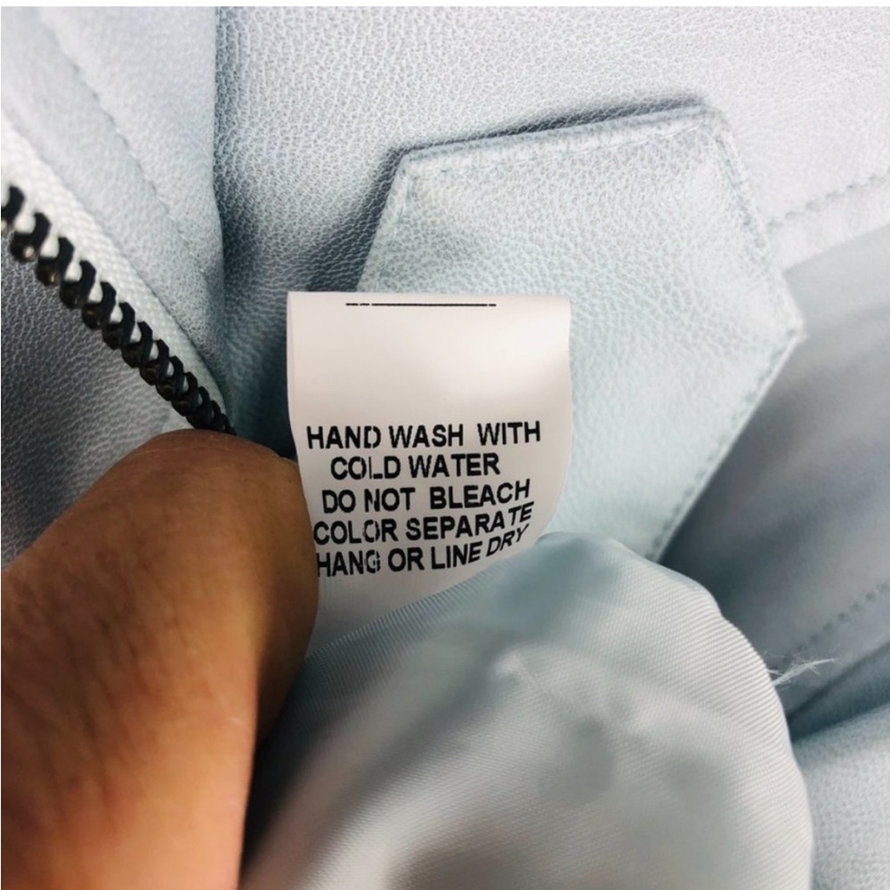 Wild Honey Women Light Blue Vegan Leather Moto - Picture 11 of 13